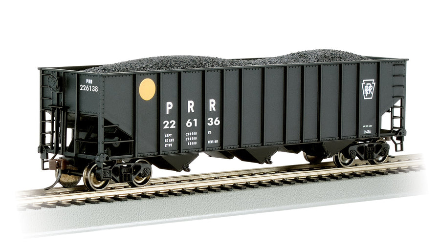 Bachmann HO Scale Bethlehem Steel 100 Ton 3 Bay Hopper - Pennsylvania (Yellow Ball) #226136 - 18713