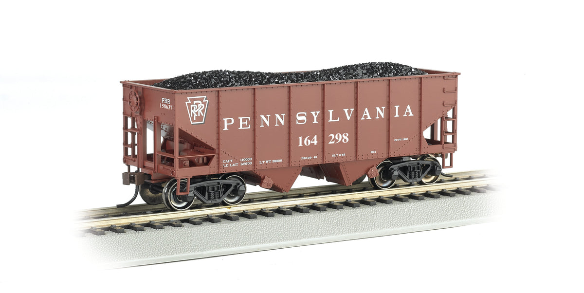 Bachmann HO Scale 55-Ton 2-Bay USRA Outside Braced Hopper - Pennsylvania #164298 – 19519 exact product view