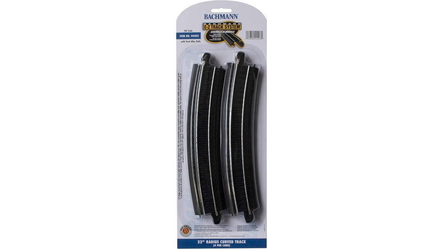 22" Radius Curved (HO Scale Steel Alloy) - Bachmann 44403