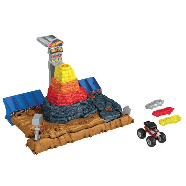 Mattel reference image of the Bone Shaker Ultimate Crush Yard HNB96 Monster Trucks playset