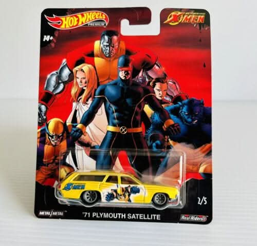 Collectable Carded Hot Wheels 2019 Pop Culture Series X-Men ‘71 Plymouth Satellite w/ Real Riders