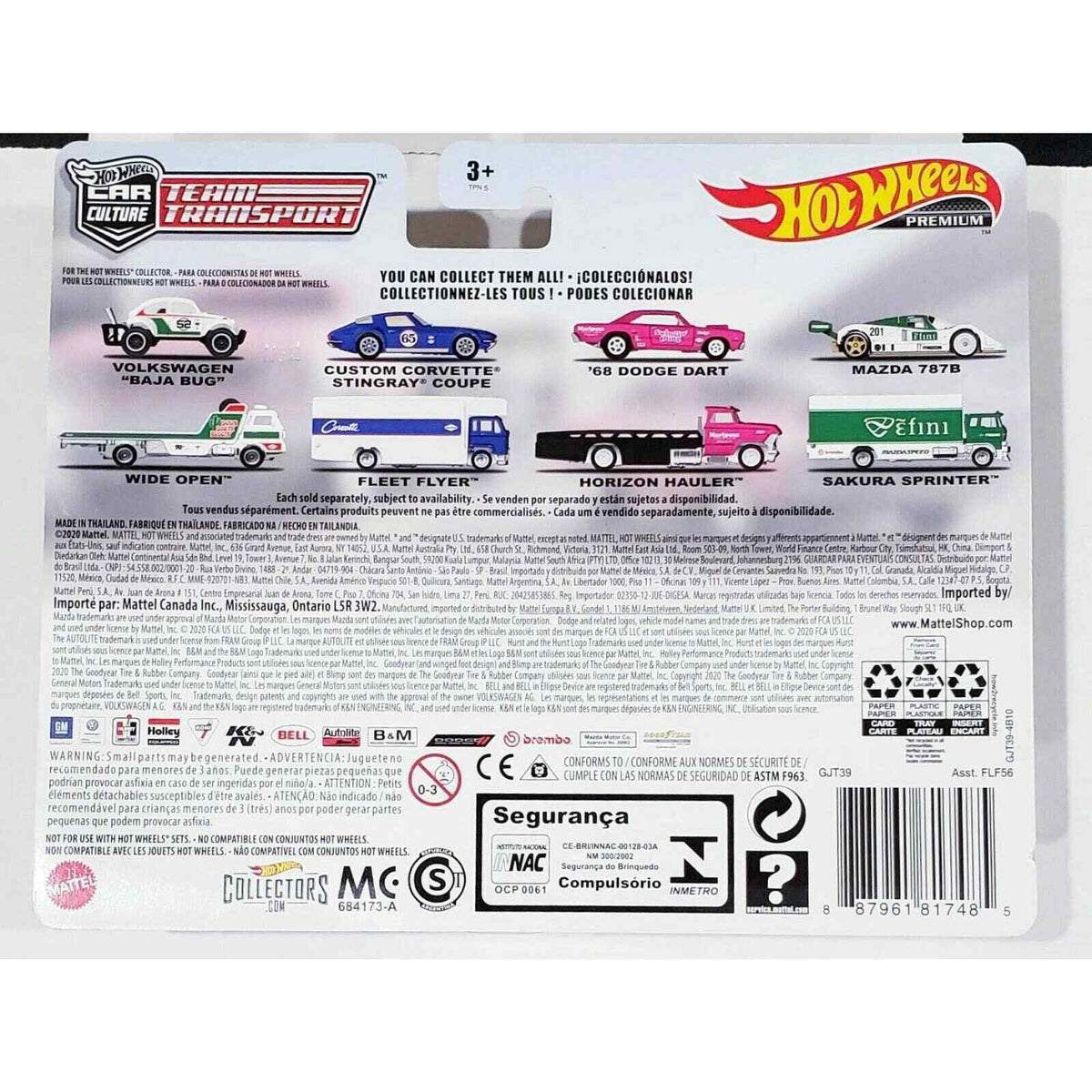 Collectable Carded Hot Wheels Car Culture Team Transport '68 Dodge Dart Horizon Hauler Dressed in Pink and White