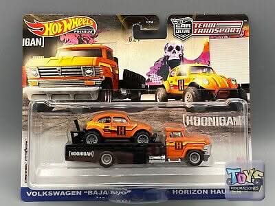 Collectable Carded Hot Wheels Team Transport Volkswagen HOONIGAN Baja Bug & Horizon Hauler