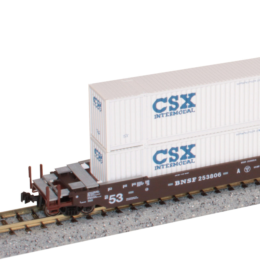 Gunderson MAXI-IV Double Stack Car w/ CSX Containers (106-6186) exact product view 1