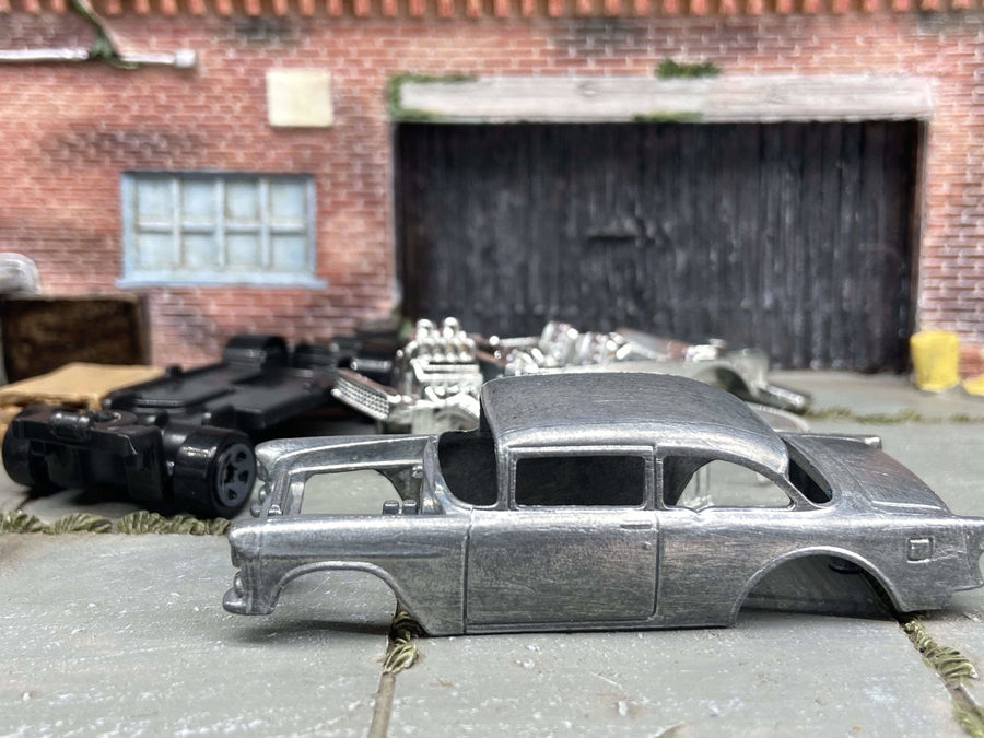 Stripped 1955 Chevy Gasser Hot Wheels DIY donor kit for a custom paint and assembly project