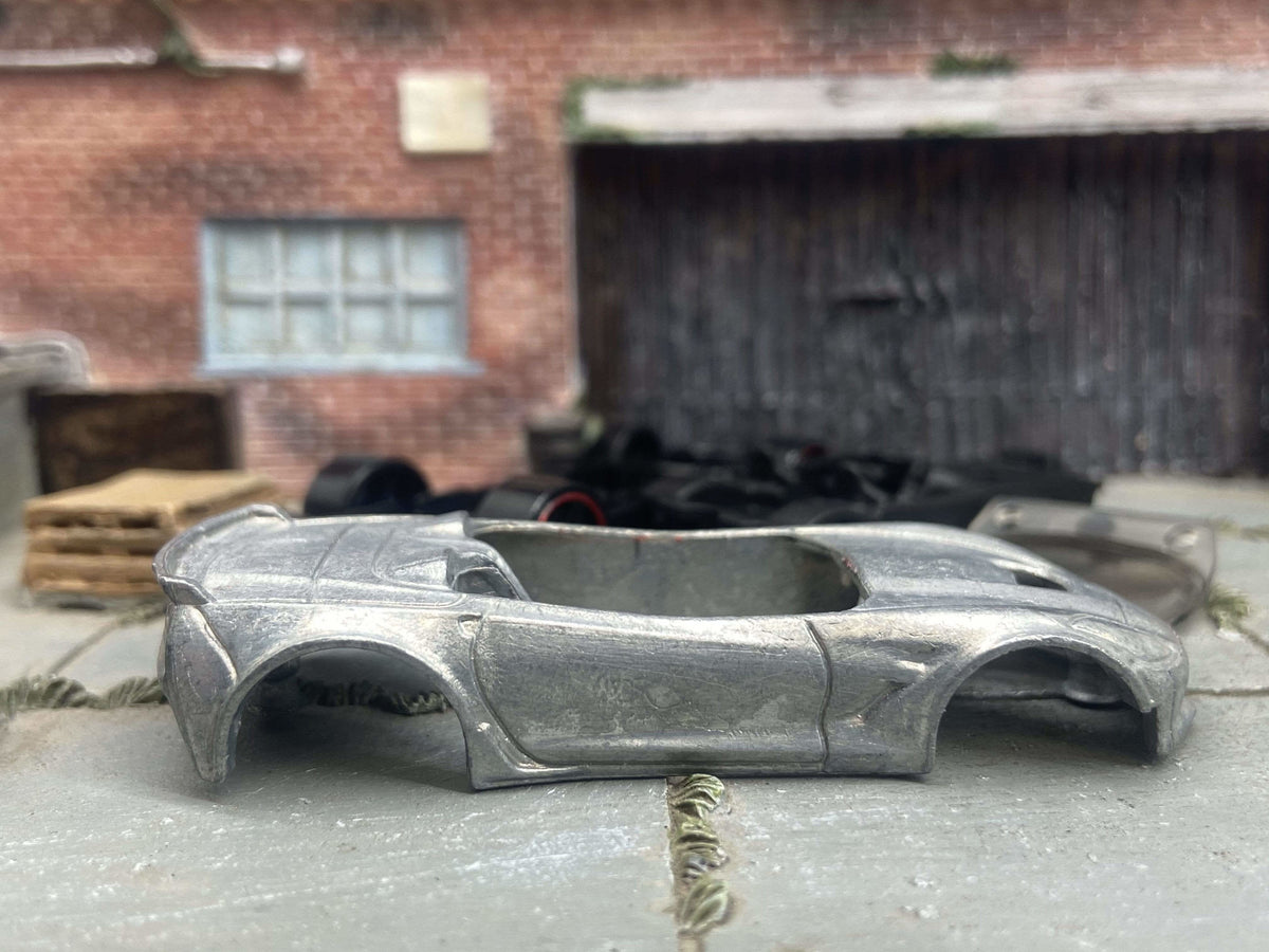 Kit DIY Hot Wheels Chevy Corvette C7 Z06 Convertible con referencia 10 mm delante y 12 mm detrás