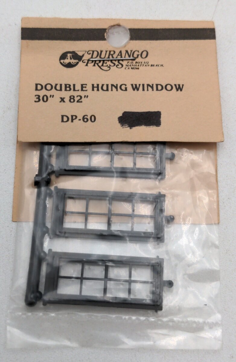 Durango Press HO Scale Tall Double-Hung Window – 060