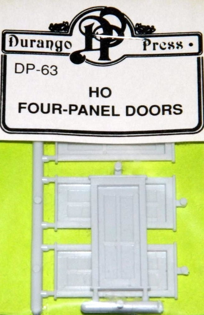 Durango Press HO Scale 4-Panel Door 4-Pack – 063
