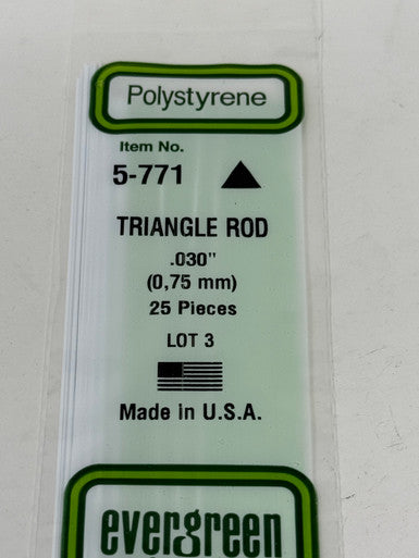 Evergreen 5-771 - .030 Triangle Rod 25 PACK - product image