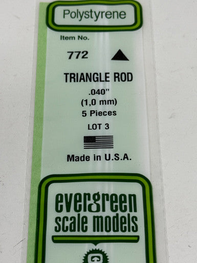 Evergreen Scale Models 772 .040 Triangle Rod 5-Pack product image