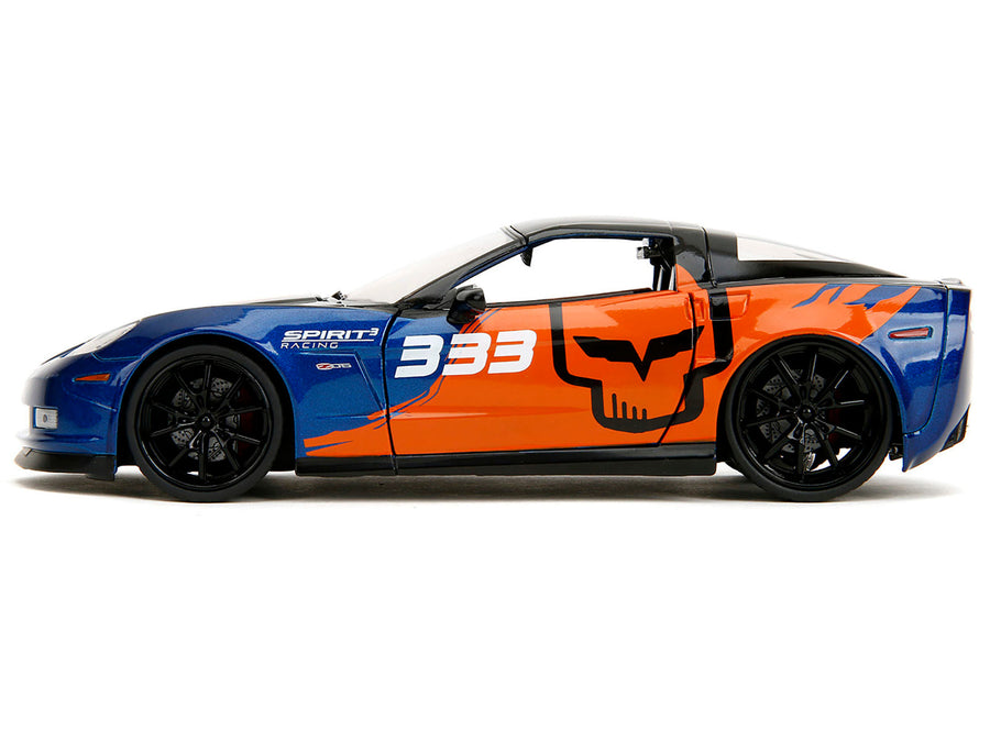 2006 Corvette Z06 #333 Spirit Racing Blue/Orange – Jada 1:24