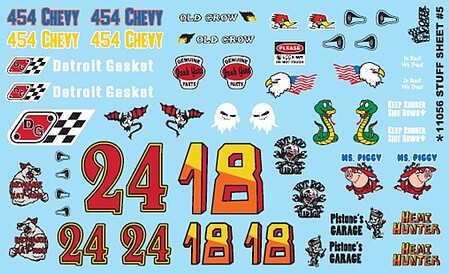 Gofer Racing Decals Stuff Sheet #5 - Chevy, Detroit Gasket, etc. #11056 - product image