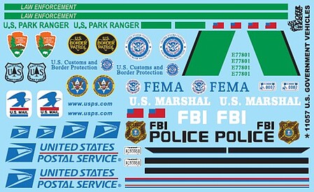 Gofer Racing Decals US Government Vehicles #11057 - product image