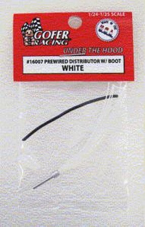 Gofer Racing Decals Pre-wired 8-cylinder Distributor White #16007A - product image