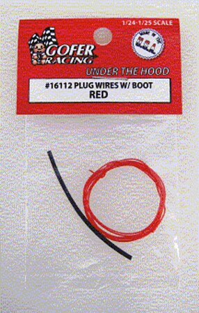 Gofer Racing Decals Plug Wires with Boot (Red) #16112 - product image