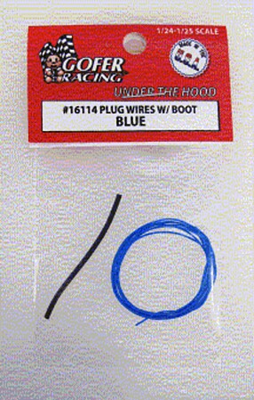 Gofer Racing Decals Plug Wires with Boot (Blue) #16114 - product image