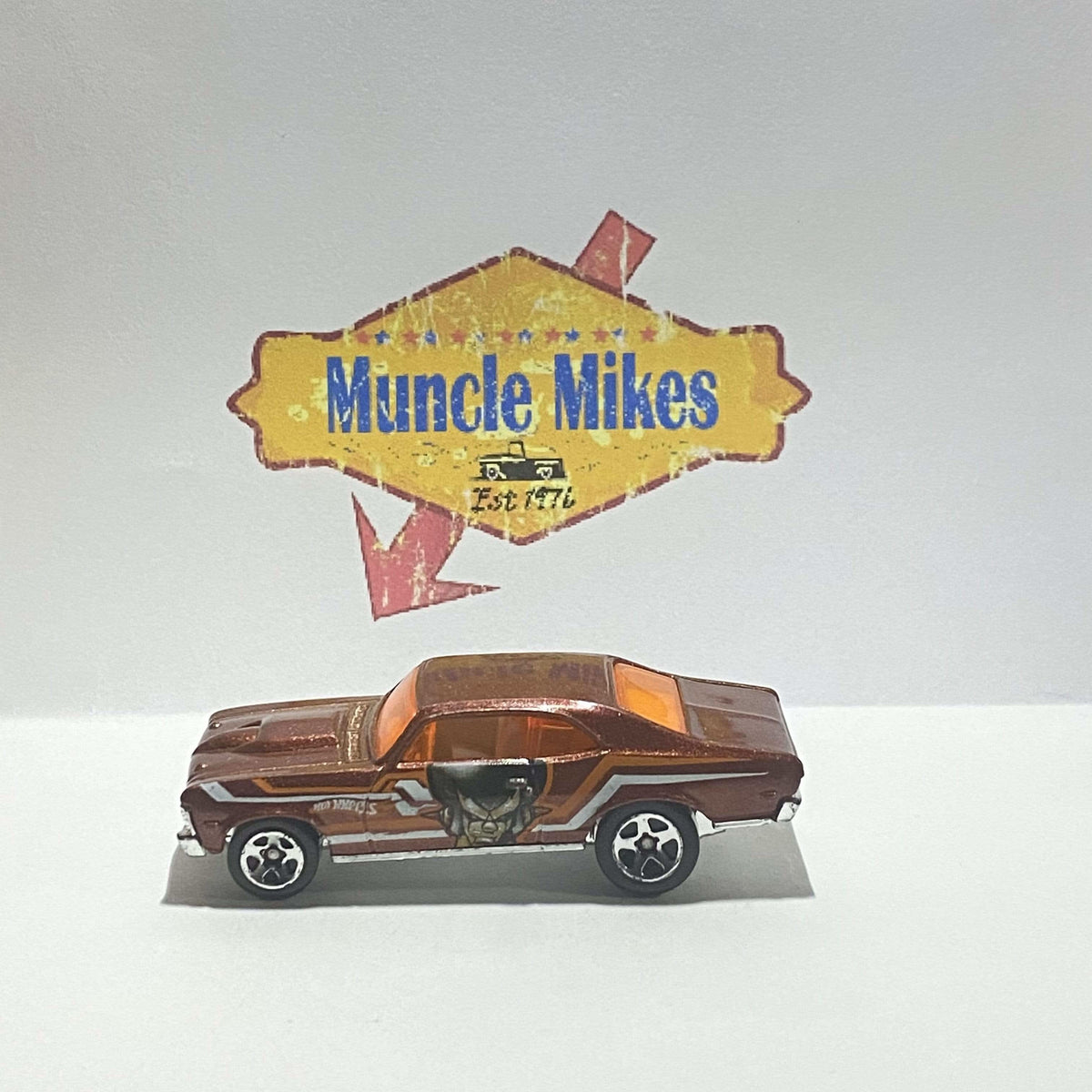 Hot wheels 2003 1968 Nova 502 Metallic Orange / Brown