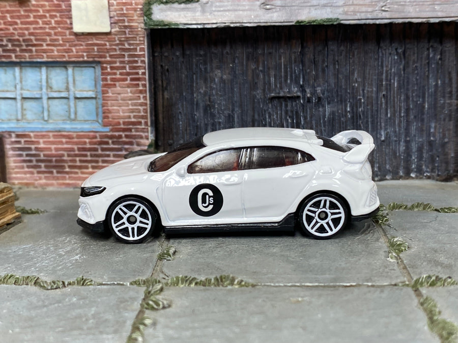 2023 Hot Wheels '99 Honda Civic Type R Championship White Chasing JS loose car, right-side view