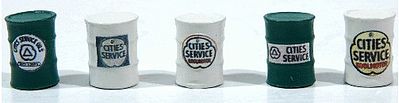 JL Innovative Design 577 Cities Service Oil Barrels - 5 Pack - HO Scale - product image