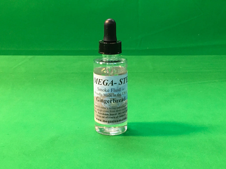 JT's Mega-Steam Gingerbread smoke fluid 2 oz glass dropper bottle
