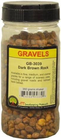JTT 95339 dark brown rock gravel, 350-gram shaker