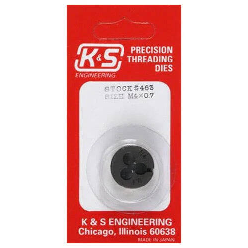 K&S Engineering 463 M4 x 0.7 precision threading die in original packaging