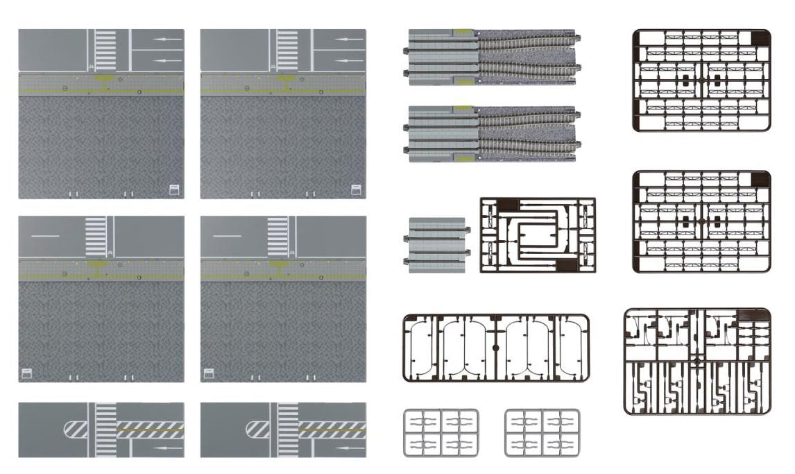 Kato 40-814 TV4 Unitram Street Track to Concrete Tie Expansion Set – N Scale