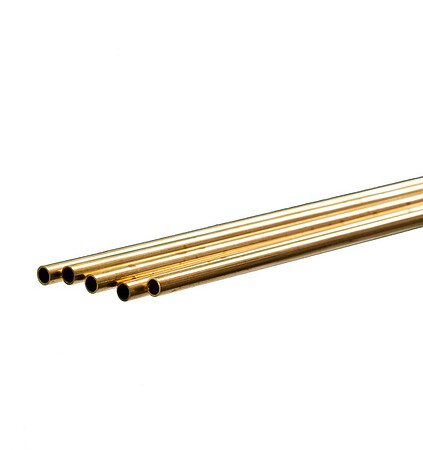 K&S 4mm x .45mm Round Brass Tube 5-Pack – 3922 - product image