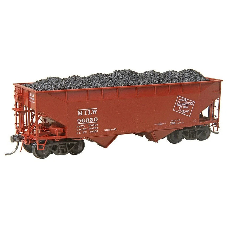 Kadee 7529 Milwaukee Road MILW #96050 HO scale 50-ton AAR 2-bay open hopper