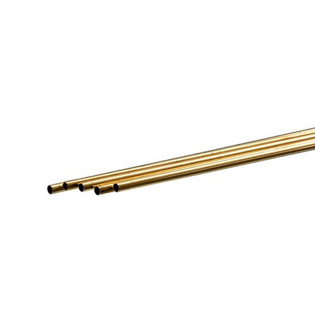 K&S 3934 round brass tube 3mm x 0.225mm wall x 1m pack of 5