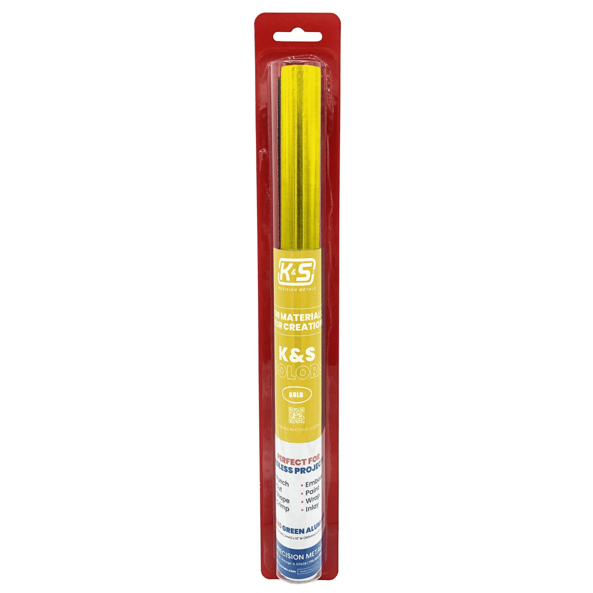 K&S Engineering 6055 gold aluminum crafting foil, one packaged roll