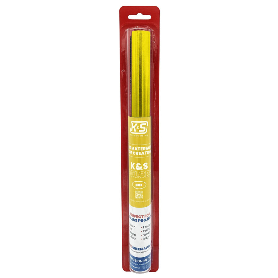K&S Engineering 6055 gold aluminum crafting foil, one packaged roll