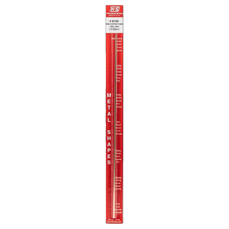 K&S 8120 copper tube 1/8 inch OD x 12 inches