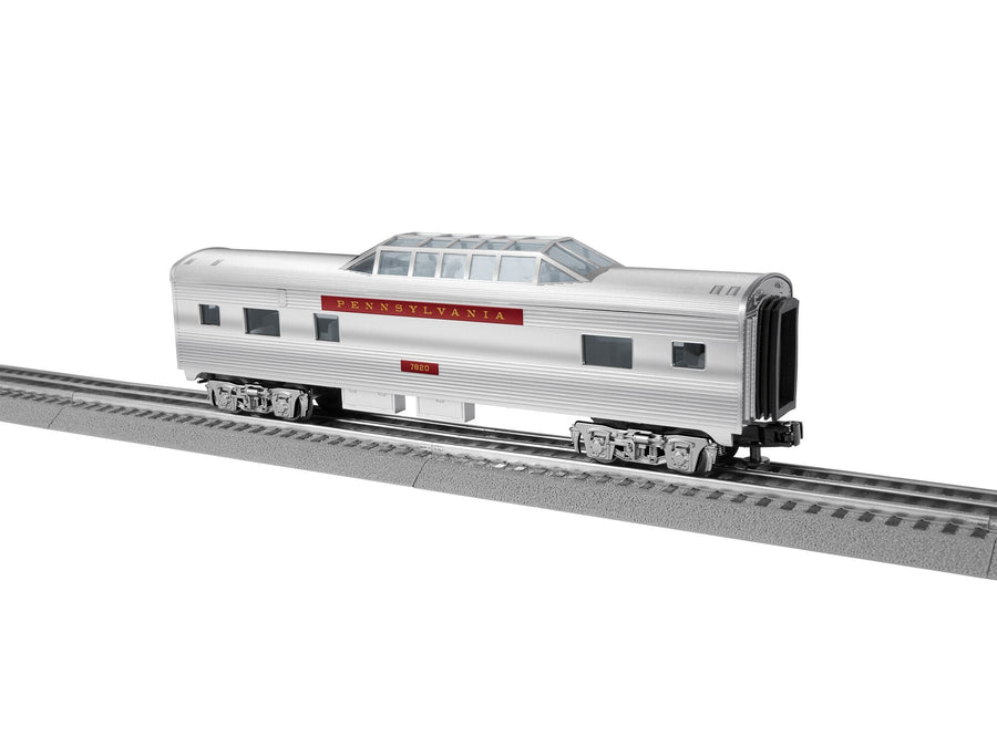 Lionel 2427820 Pennsylvania Railroad vista dome passenger coach 7820, side view