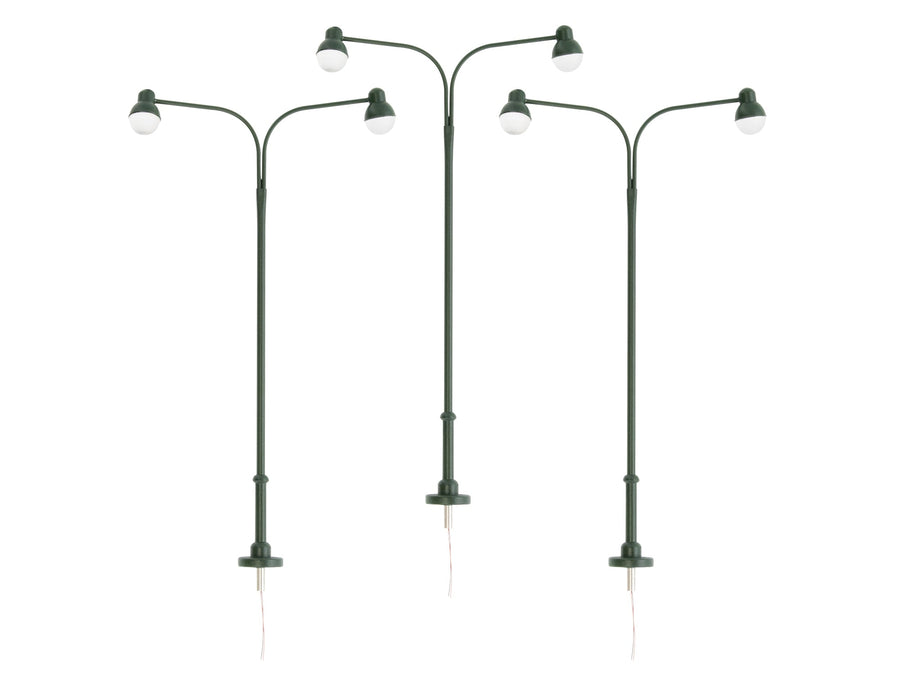 Lionel 2429220 O gauge double-arm globe light three-pack