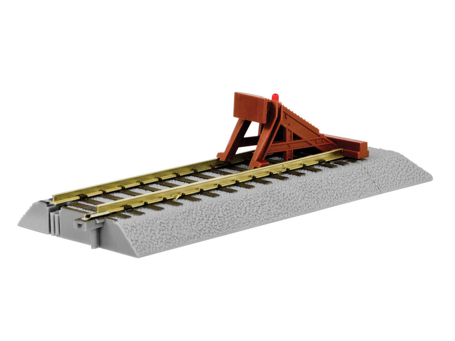 Lionel American Flyer 6-49866 FasTrack straight track with lighted bumper, 2-pack