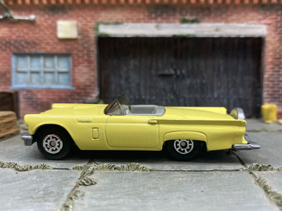 Matchbox 1957 Ford Thunderbird T-Bird in Yellow, loose diecast car