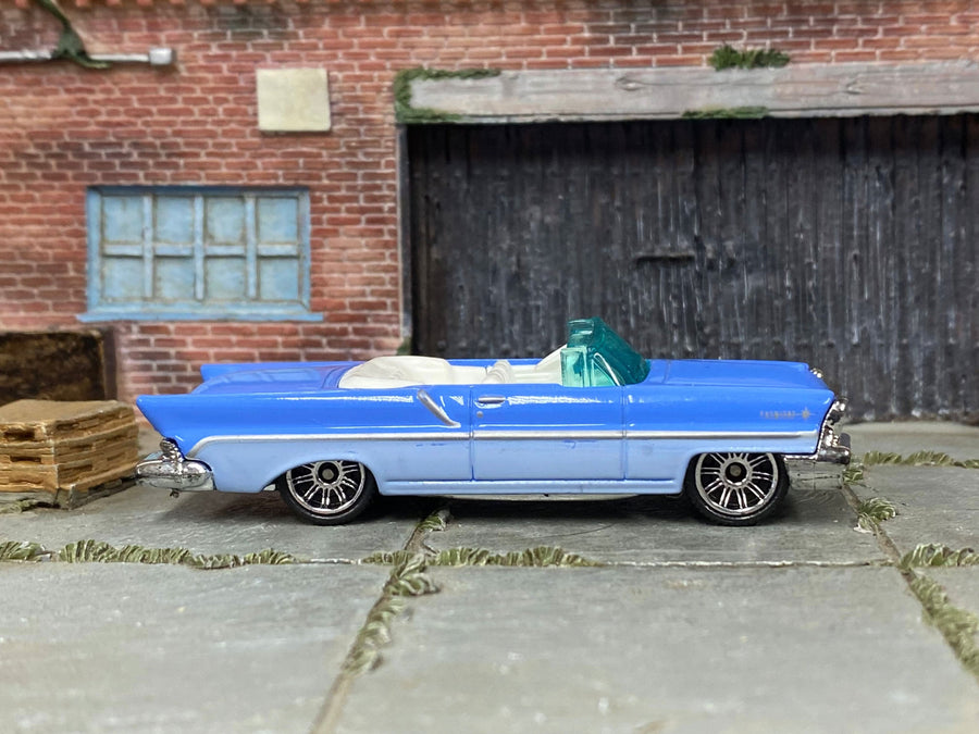 Matchbox 1957 Lincoln Premiere Convertible blue and white loose diecast - gallery image 1 of 3