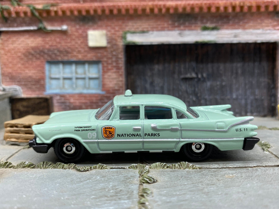 Matchbox 1959 Dodge Coronet Police Car in Green National Parks, loose diecast car