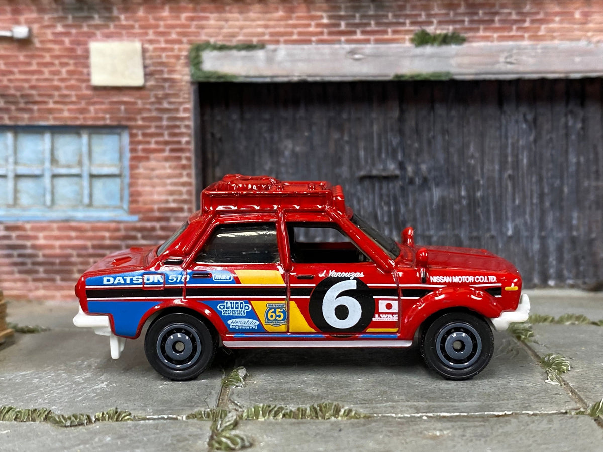 Matchbox 1970 Datsun 510 Rally Car in Red, loose diecast car