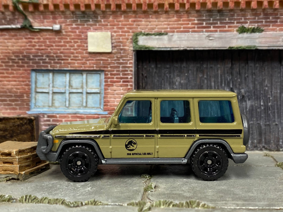 Matchbox 2014 Mercedes Benz G-Class Off Road in Jurassic Park Brown, loose diecast car