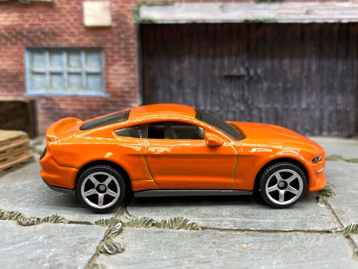 Matchbox 2019 Ford Mustang Coupe orange loose diecast - gallery image 1 of 3