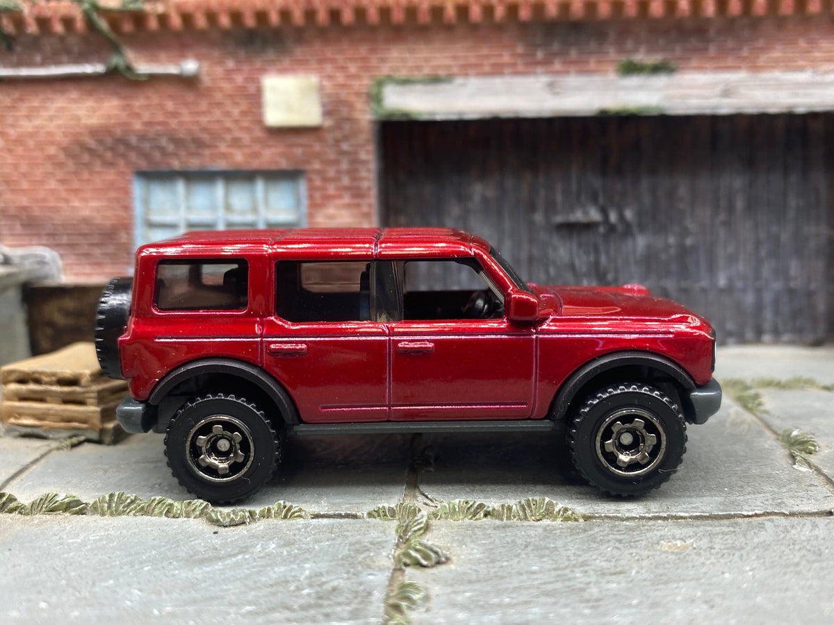 Matchbox 2021 Ford Bronco 4X4 in Dark Red, loose diecast car