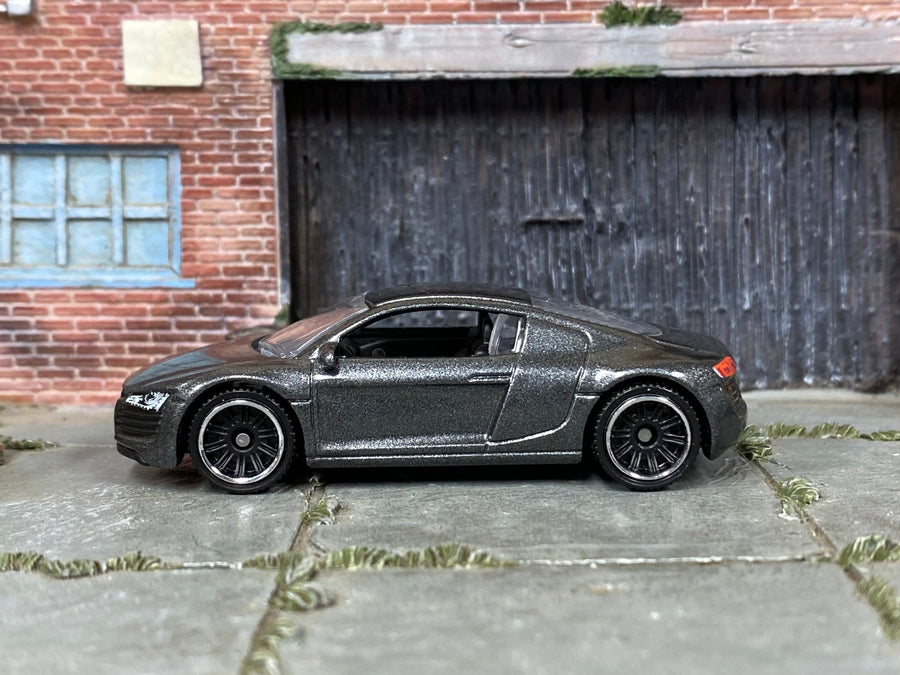 Matchbox Audi R8 in Dark Gray, loose diecast car