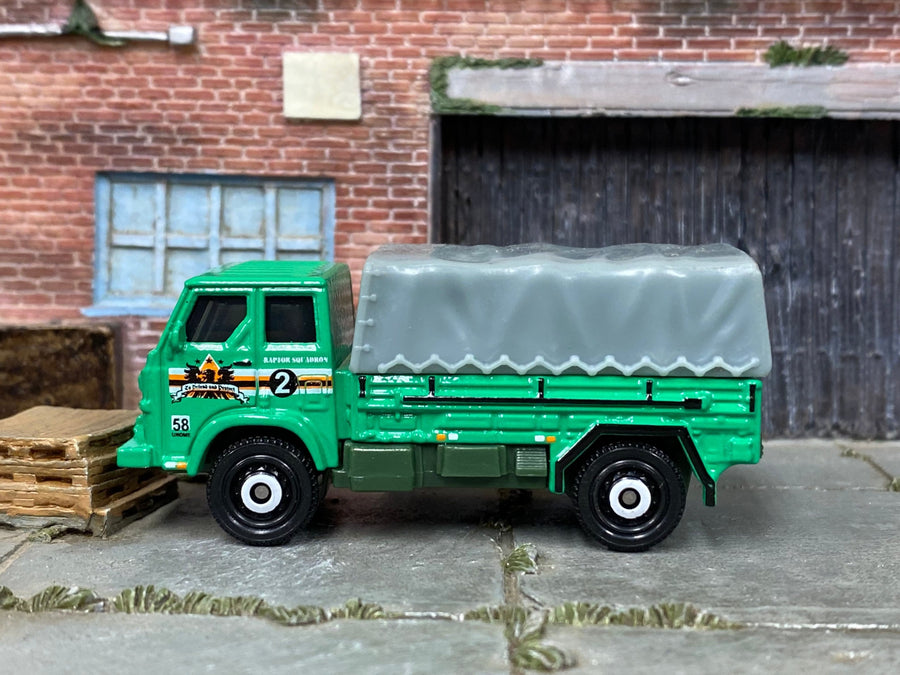 Matchbox Camo Convoy Truck in Green and Gray, loose diecast car
