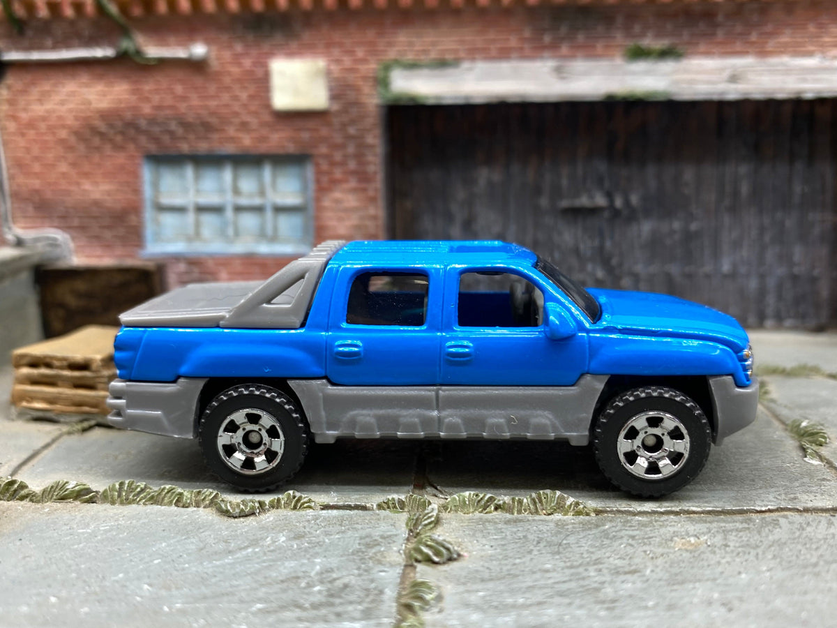 Matchbox Chevrolet Avalanche in Blue and Gray, loose diecast car