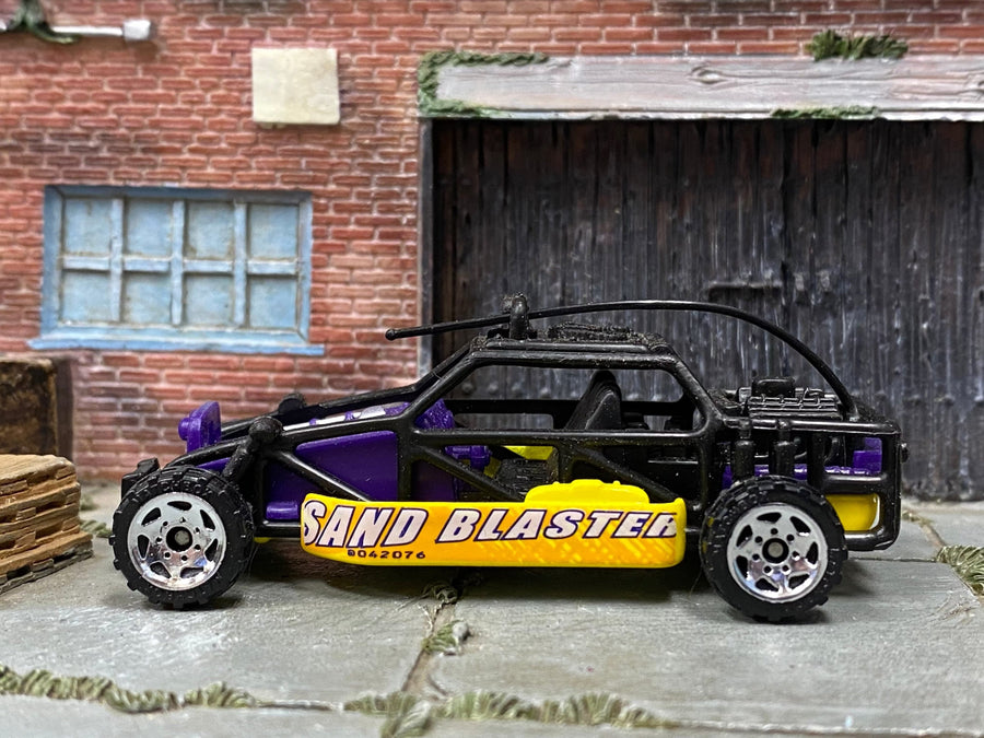 Matchbox Dune Buggy in Purple and Yellow, loose diecast car