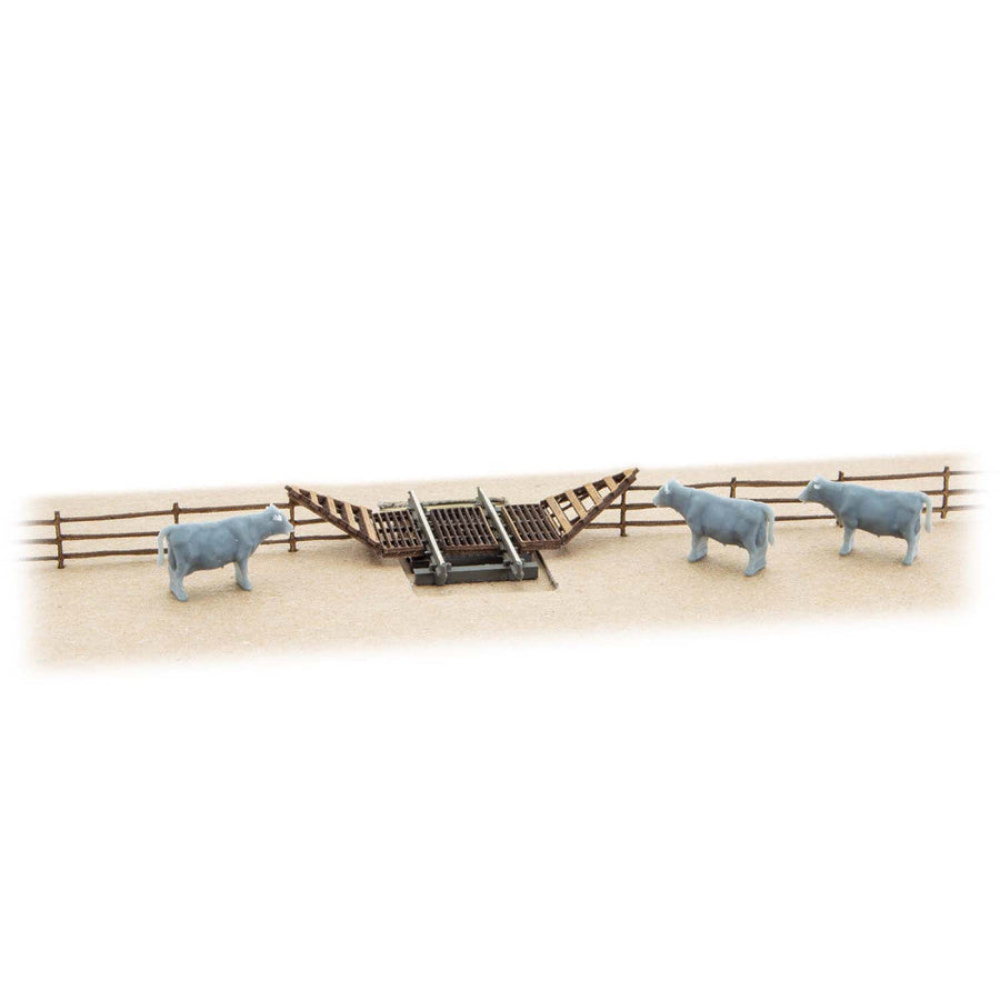 Micro-Trains 49945040 N scale cattle guard and fence kit