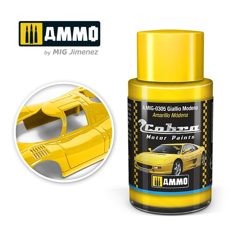 AMMO Cobra Motor Giallio Modena paint bottle A.MIG-0305