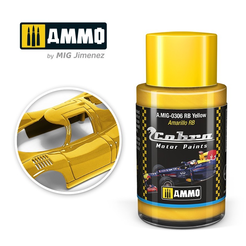 AMMO Cobra Motor RB Yellow paint bottle A.MIG-0306